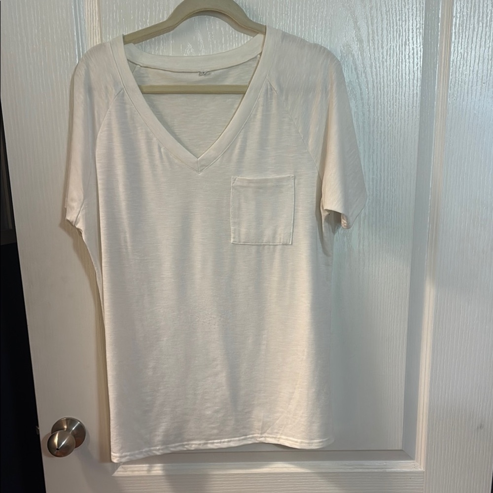 White Relaxed Fit Short Sleeve T-Shirt